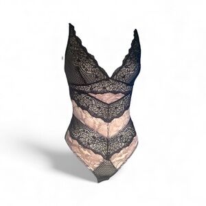 Samantha Chang “Flaunt” Black Lace Bodysuit | Size Small | NWT Sexy Lingerie